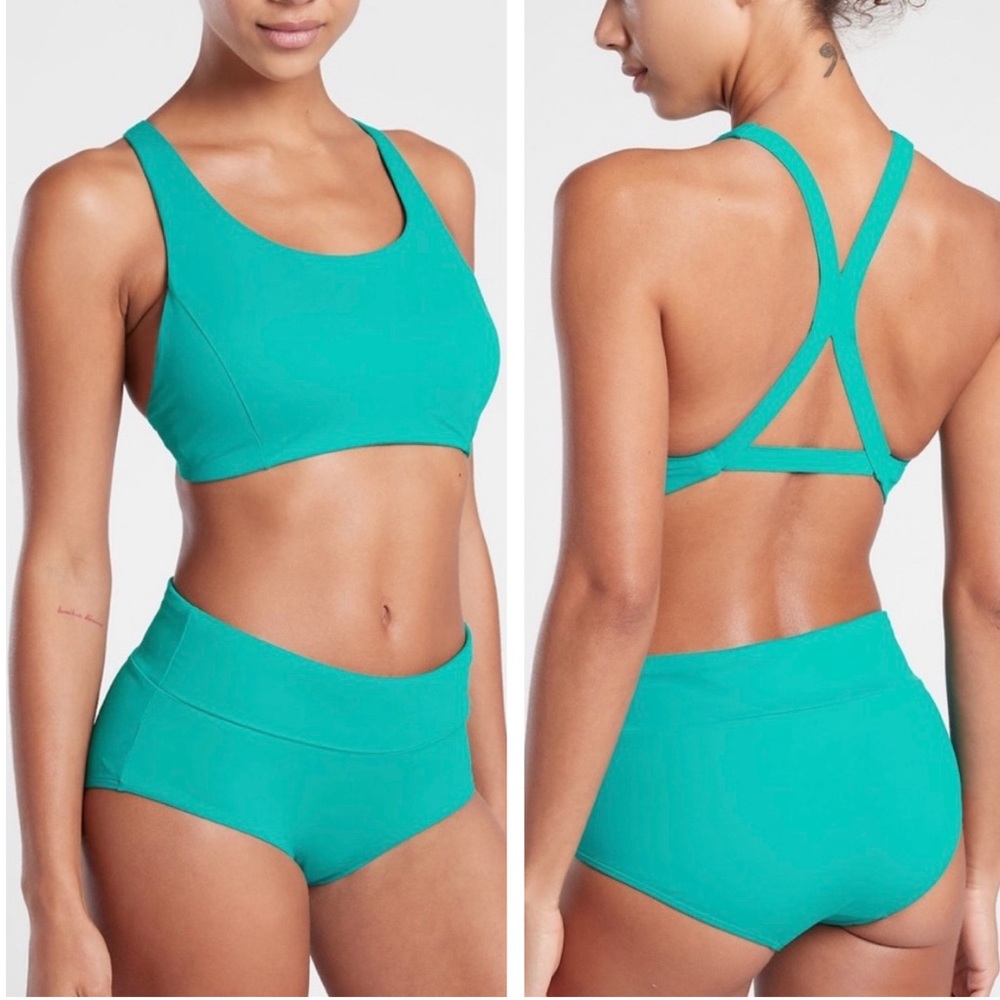Athleta Malibu Bikini Top A-C NWT Teal